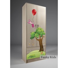 Детская  Винни Пух Шкаф 2-х дверный с ящиками